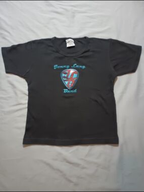 Gaziani Jonny Lang Band Guitar Pick Graphic Cropped Shirt